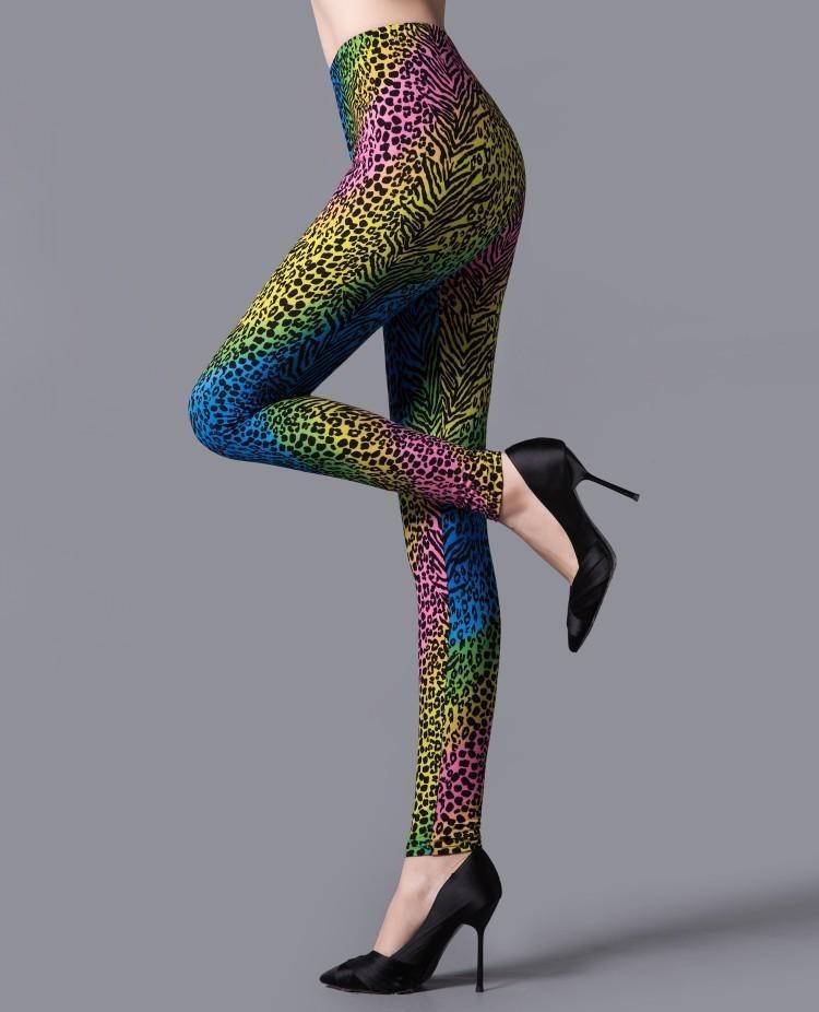 Leggings Skinny Leopardati Vita Alta Comodi ed Eleganti Vendita Calda Elasticizzati da Donna