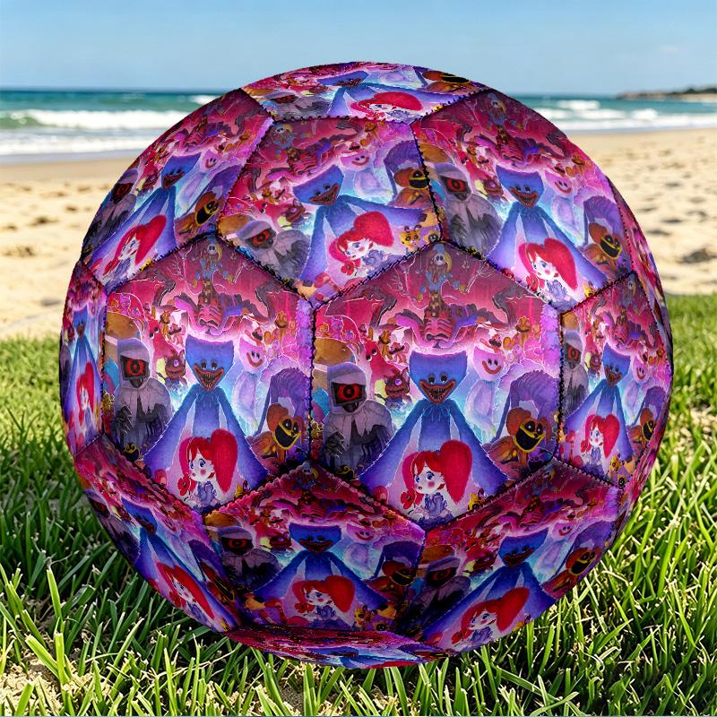 Huggy Wuggy Print Size 5 Soccer Ball, PU Wear Resistant Football for Match Training and Daily Practice, Birthday Gift for Soccer Fans