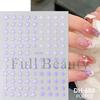 Nail Art Sticker, New Year'S Red Laser Red French Bow Atmosphere Adhesive 3D Nail Sticker