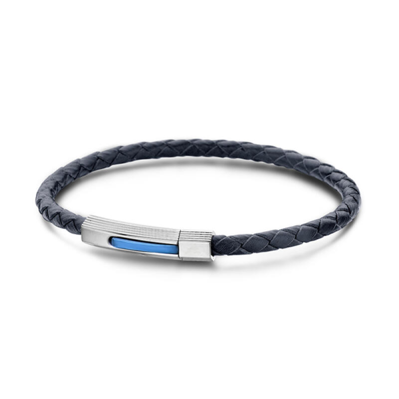 

[Frank 1967] Pompeii Leather Bracelet Navy 4mm 7FB-0004