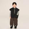 Boys Autumn and Winter Solid Color Simple Thickened Warm Vest Middle and Small Children Loose Casual Convenient Jacket