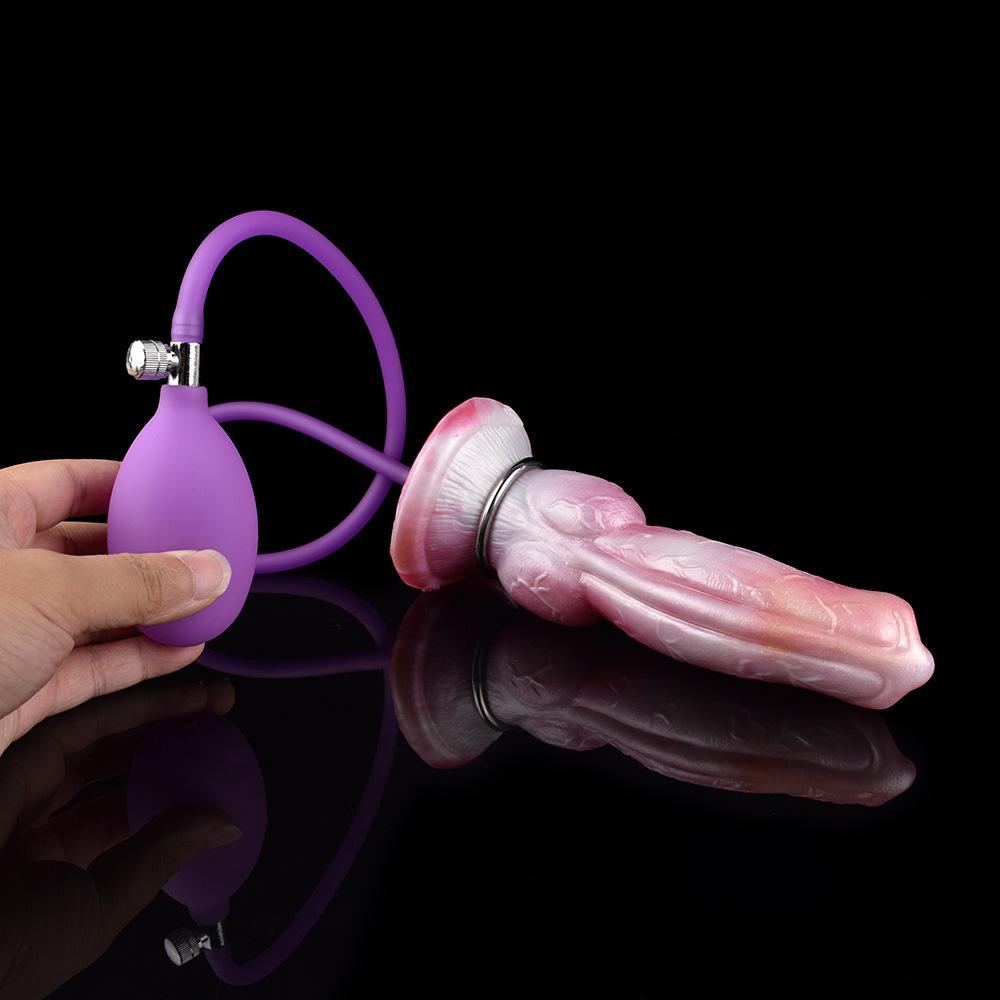 Gonfiabile In Silicone Vibratore Anal Plug Dilatatore Anale Dildo Masturbatore Giocattolo Del Sesso Fisting Pene Realistico Grande Cazzo Gay Schiavo BDSM