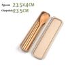 with Box Wooden Fork Chopsticks Natural Rice Soups Spoon Dinnerware Cutlery  Kitchen Accessories
