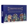 Sock Advent Calendar 2025 24 Days Christmas Countdown Calendar 12 Pairs Holiday Surprise Cotton Sock Gifts for Men Women