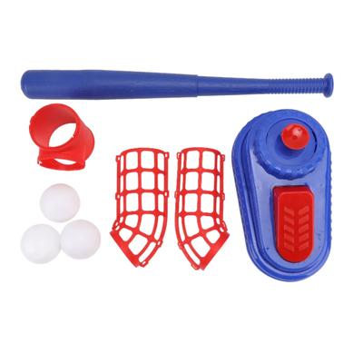 Kids Baseball Pitching Machine Outdoor Sports Parent Child Toy Kids Baseball Trainer With 3 Baseballs For Boys Girls
