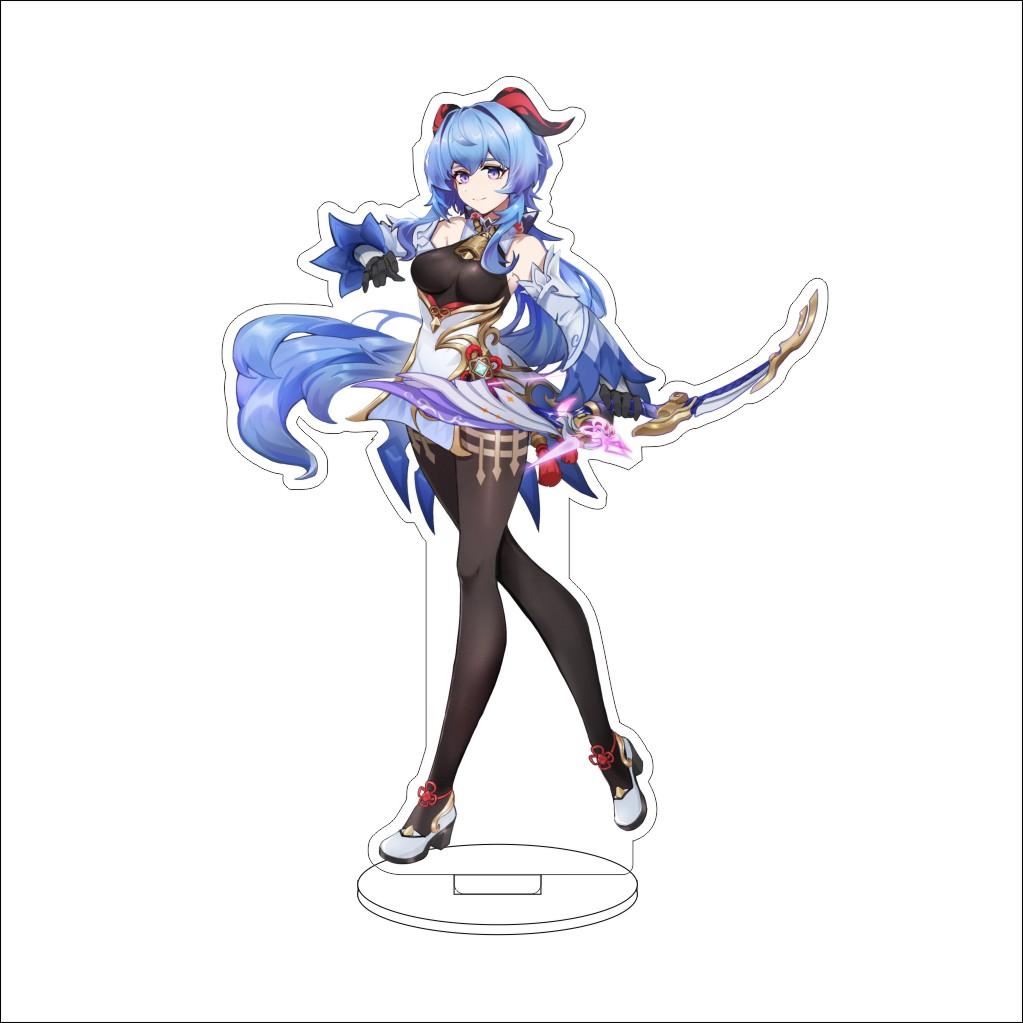 16CM Anime Genshin Impact Cosplay Acrylic Stand Ornaments  Ganyu Figure Stand Halloween Gifts
