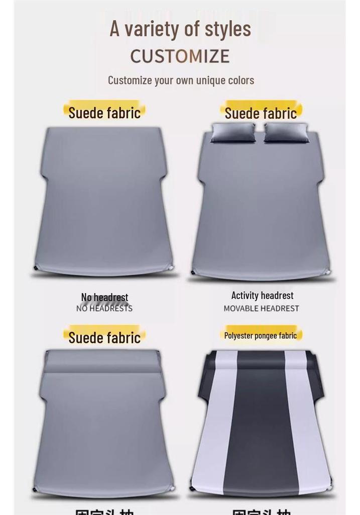 Compatible with Xiaopeng P7: Ten-Mattress Trunk Bed + Front Row Solo Sleeping Kit + Rear Seat Car Charger