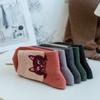 5 Pairs Cozy Winter Socks for Women Mid Calf Thick Warm Cat Rabbit Wool Blend