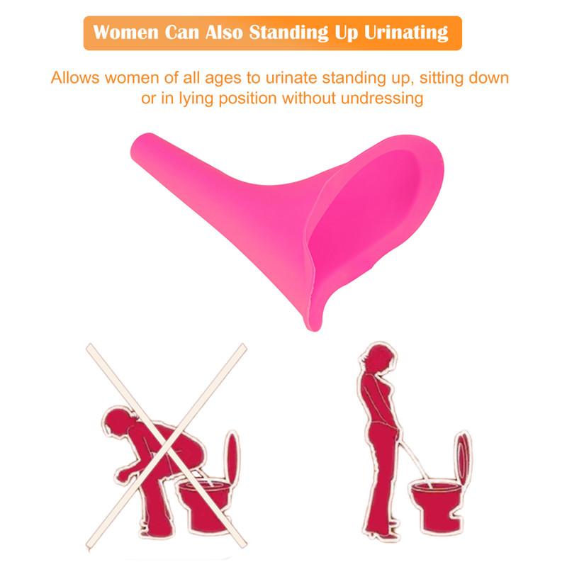 1PC Portable Women Camping Urine Device Funnel Urinal Female Soft Travel Urination Toilet Women Stand Up & Pee Portable Urinal