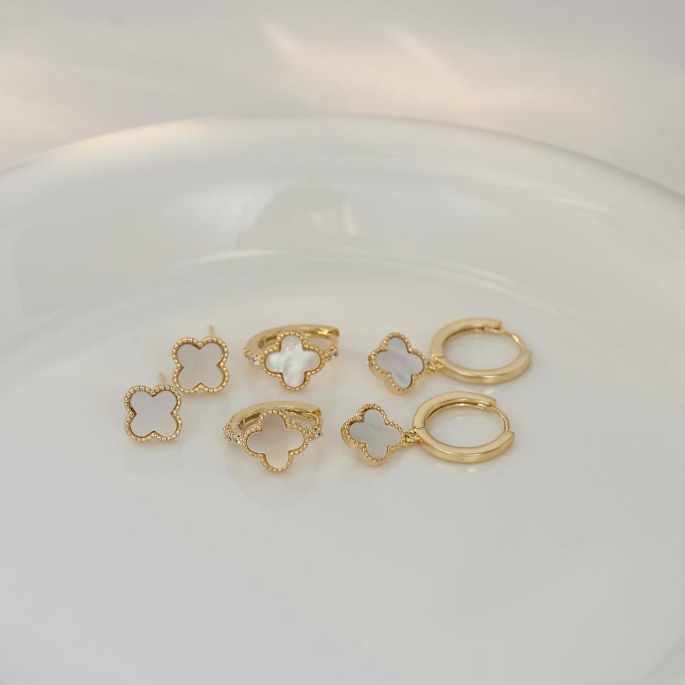 

New Four-leaf Clover Earring Set - 3 Pairs High-end Exquisite Earrings for Women