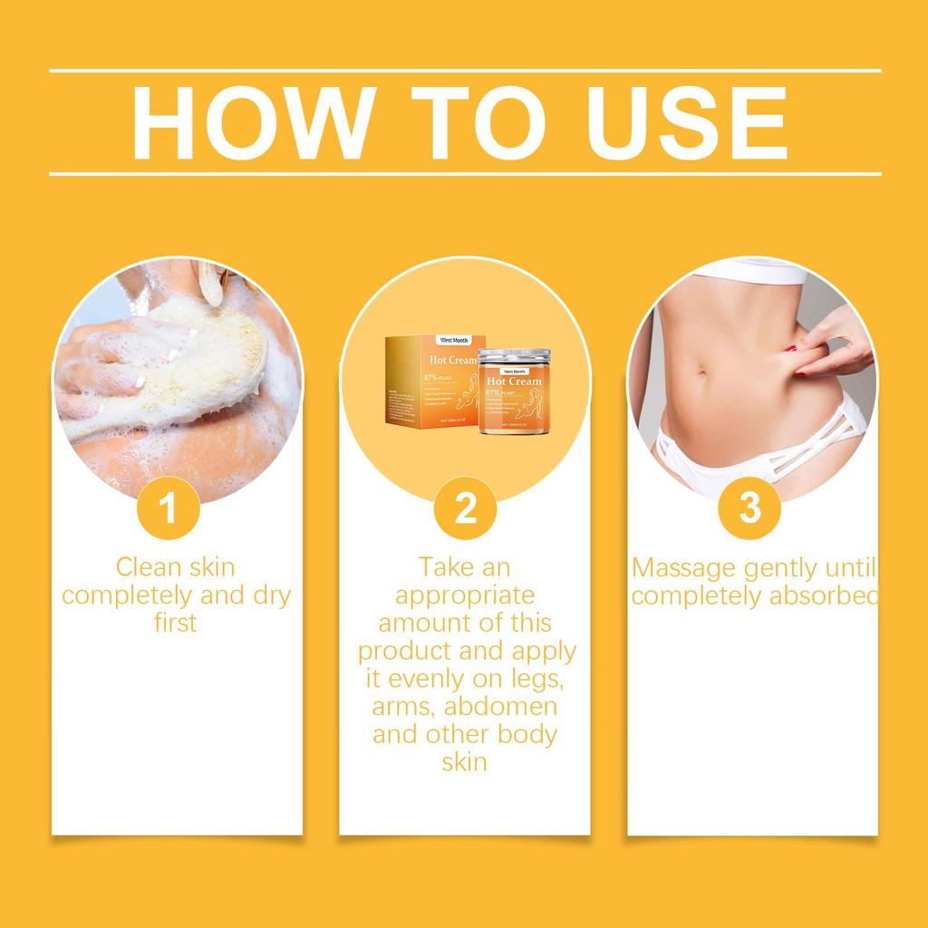 Fettverbrenner Gewichtsverlustcreme Anti-Cellulite Formend Modellierend Straffend Arme Bauch Abdomen Oberschenkel Beine Ganzkörpermassagegerät Heiße Creme