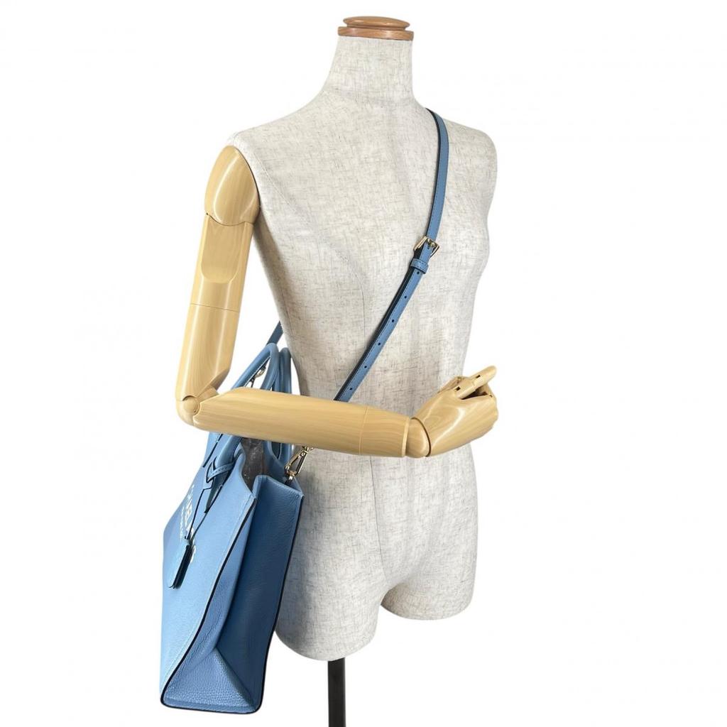 Michael Kors Shoulder Bag Handbag Cowhide Light Blue Women 35S2G7ZT7L Used