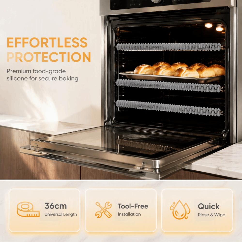 3PCS Anti Scalding Oven Shelf Cover Silicone Oven Rack Cover Oven Rack Protector For Oven