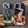 Dark Funny Monster Cat Phone Case For iPhone 17 Air 16 15 14 11 12 13 Pro Max Plus X XR XS Colored Silver Hard Cover