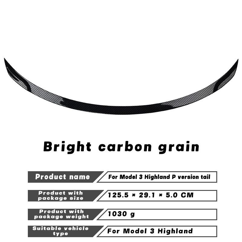 Rear Trunk Spoilers For New Tesla Model 3 Highland 2024 ABS Carbon Fiber Original Model 3 High-performance Exterior Accessories