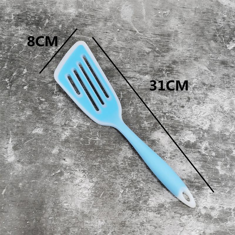 Silica Gel Integrated Extended Stir-fry Shovel Non-stick Pan Silica Gel Chinese Shovel Pan Spatula  Kitchen Accessories Cooking
