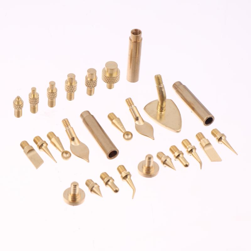 7/9/10Pcs Heat Insert Nut Iron Tip M2 M3 M4 M5 M6 M8 Brass Thread Embedded Kit Tool For Plastic 3D Printer Soldering Iron