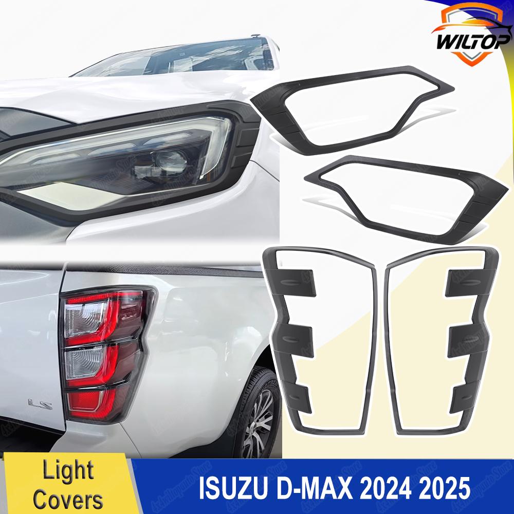 Car Body Kits for ISUZU D-MAX V-Cross DL40 AT33/35 2025 2025 Front Rear Lamp Hoods ABS Matte Black Car Exterior Accessories