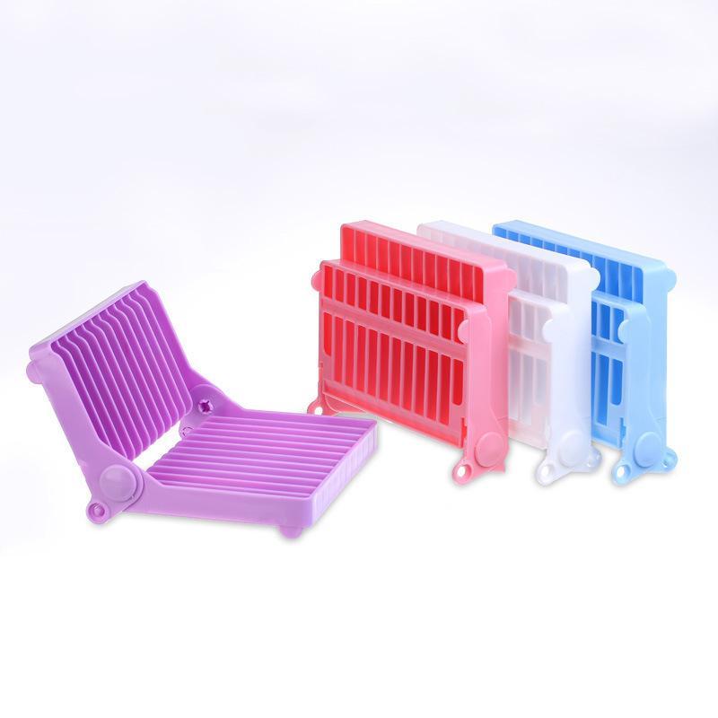 Foldable Dish Drainer Rack Easy to Assemble Kitchen Organizer Space Saving Plate Holder for Apartment