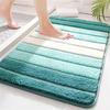 Badkamermat Gestreept Waterabsorberend Deurmat voor Badkameringang, Antislip Sneldrogend Vloerkleed voor Toilet Slaapkamer Deuropening