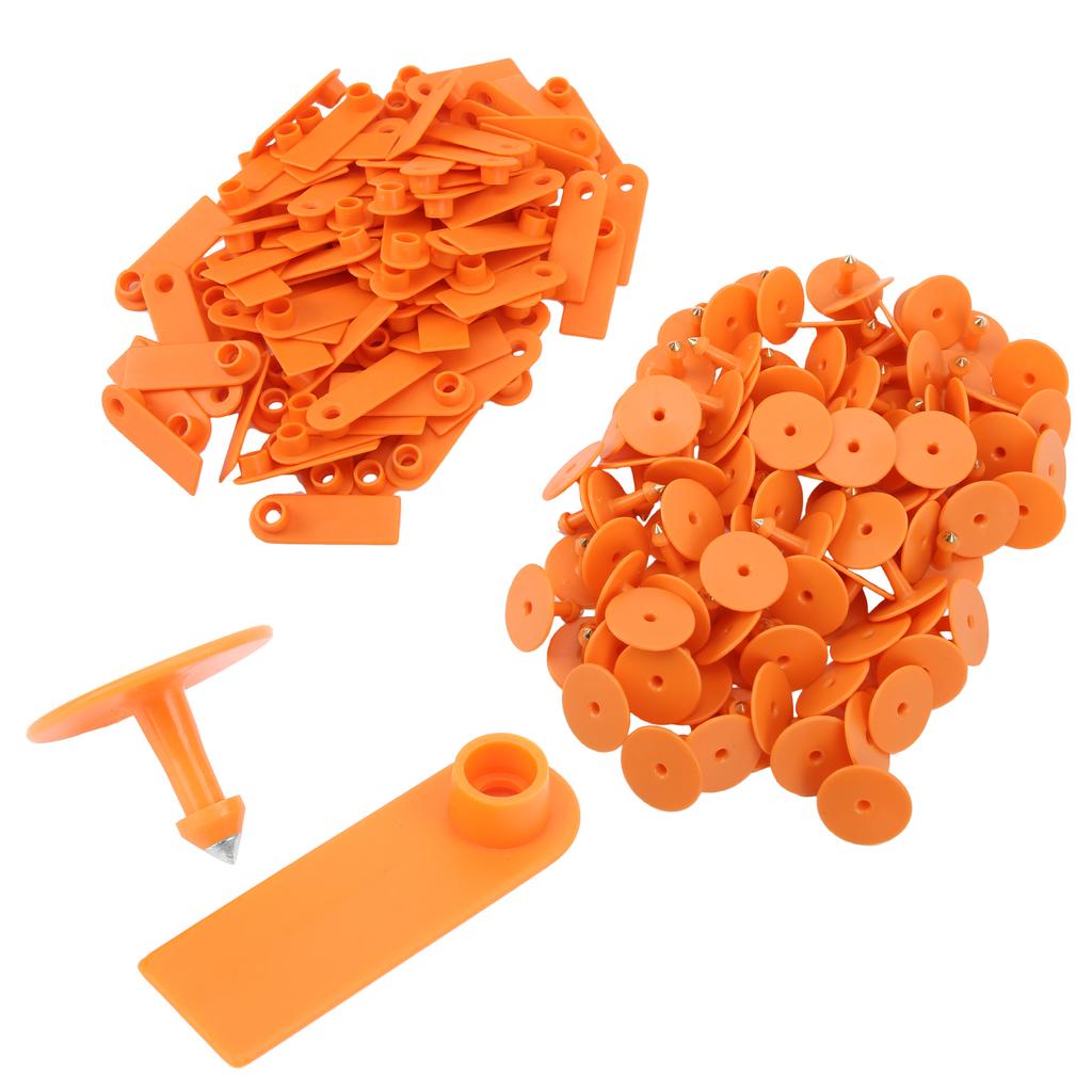 100 Stück Tier-Ohrmarken, blank, für Ziegen, Schafe, Schweine, Vieh, TPU-Ohrmarken für Nutztiere, keine Buchstaben,