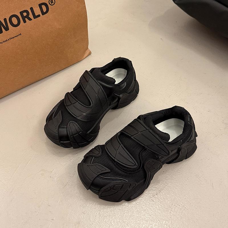 European Station Popular Velcro Octopus Daddy Shoes Women 2025 Autumn New Leather Breathable Versatile Casual Shoes