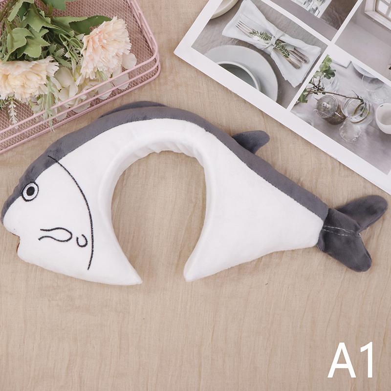 

Мультяшная плюшевая повязка на голову в виде морского животного, повязка на голову в виде акулы, забавный пушистый обруч для волос, реквизит на тему Хэллоуина, Рождества, косплей костюм