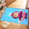 Masha Bear Customizable Name Floor Mat Design for Hallway Playrooms Entryway Outdoor Anti-slip Rug Anime Office Decor Best for Christmas
