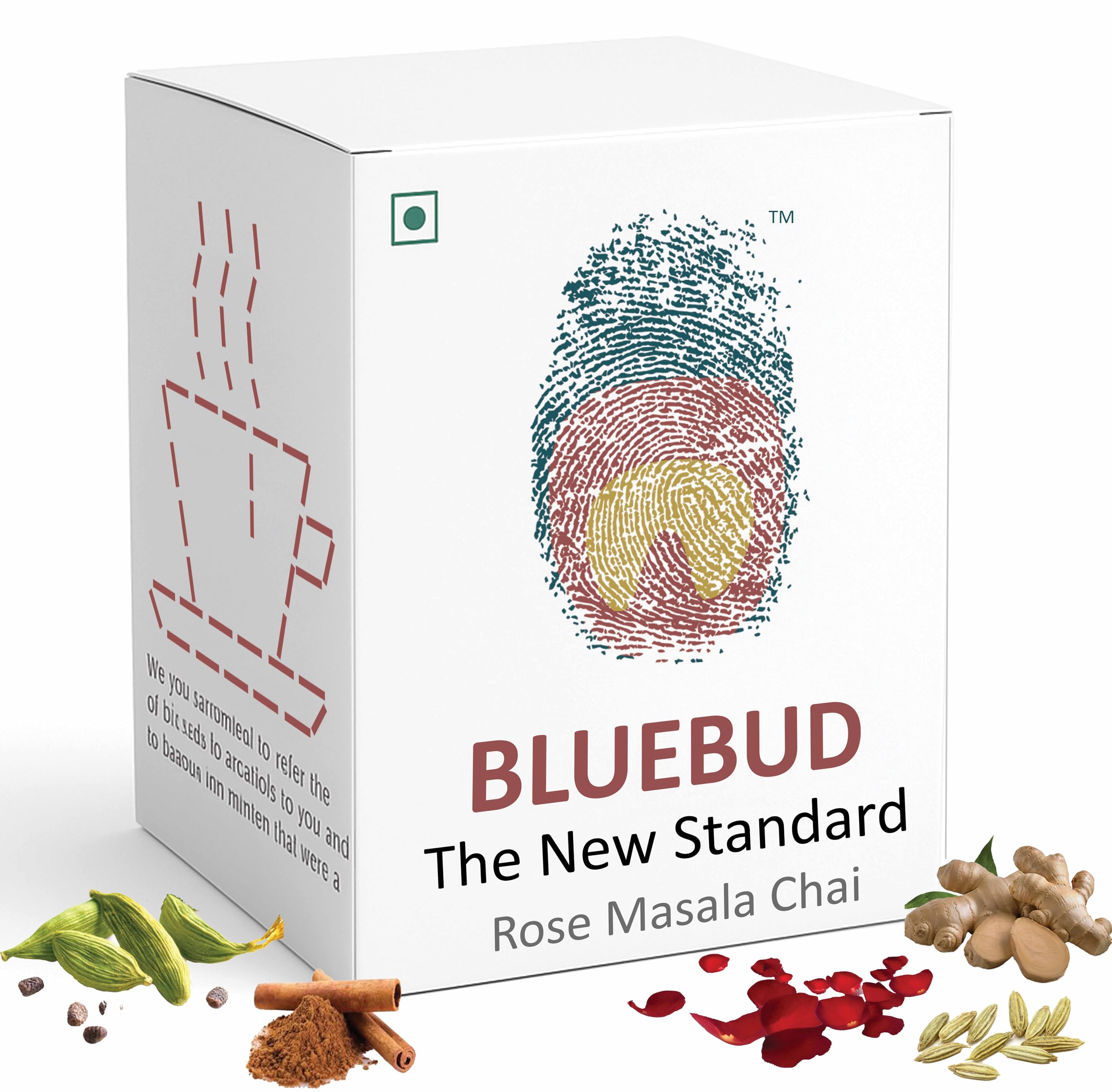 BLUEBUD Tea | Rose Masala Chai 250g | A Unqiue Blend of Assam CTC Tea with Pure Rose Petals and Spices | Signature Blend | Speciality | Exo