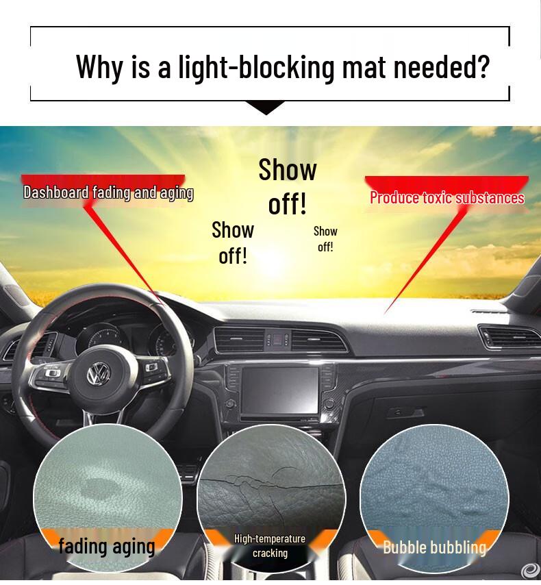Dashboard Sun Shade for Wuling Rongguang Trucks: V, S Models - Instrument Panel Protection