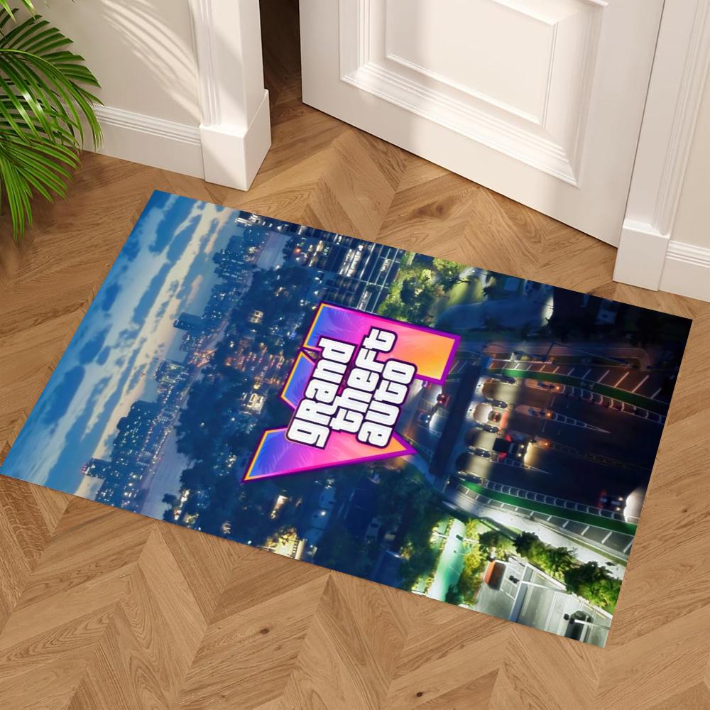 Gta Area Rug Design For Dormitory Living Rooms Balcony Outdoor Antislip Carpet Anime Office Decor Best For Christmas