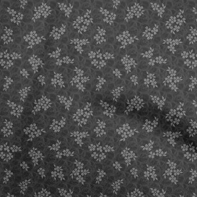 Cotton Flex Gray Fabric Dotted Floral Dress Material Fabric Print Fabric By The Yard 40 Inch
