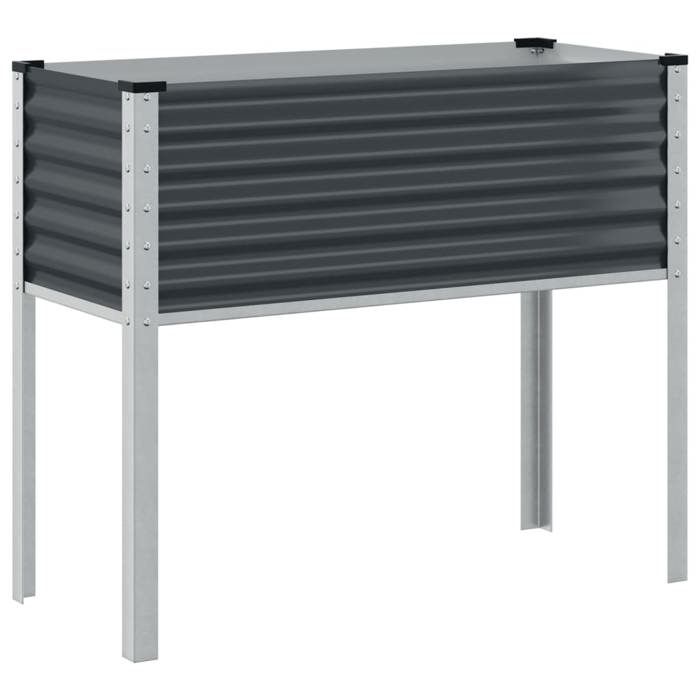 VidaXL Jardinière anthracite 100x45x90 cm acier, jardinière d'extérieur, bac à fleurs, bac à tomates 4008972