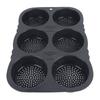 6 Cavity Hamburger Bun Mould Foldable Reusable Bread Mould ‑40 Fahrenheit  to +446 Fahrenheit  Heat Resistance Baking