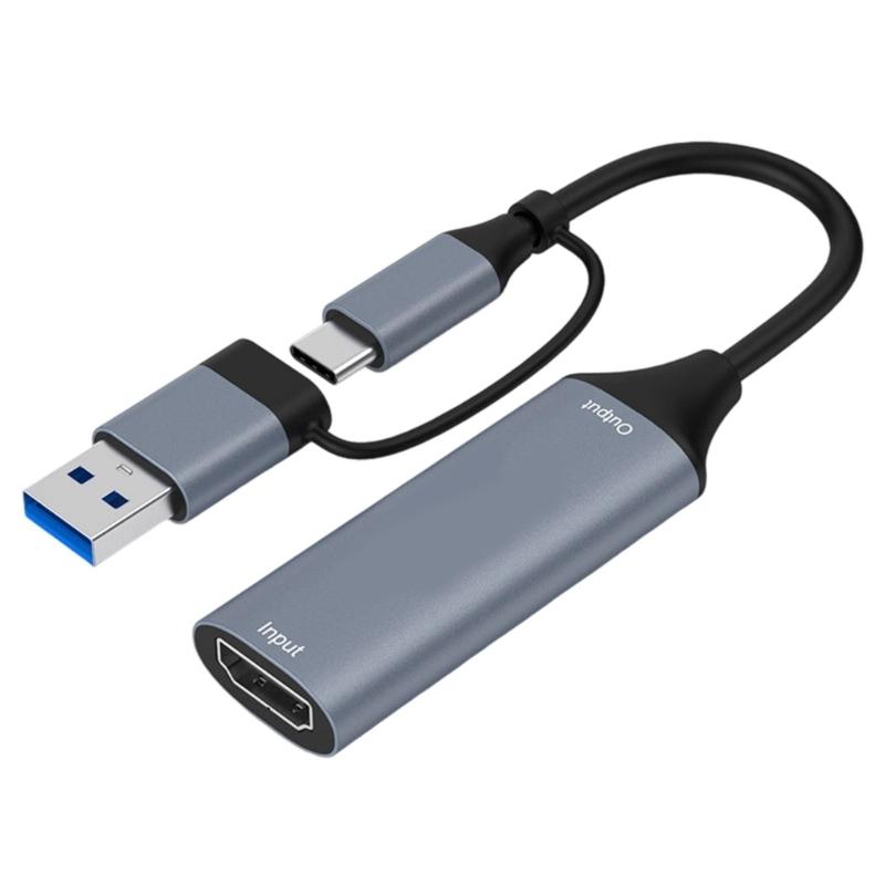 

4K Video Capture Card USB+Type C to HDTV Video Recorder for Game Camcorder Camera Recording Live Streaming