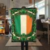 1Pc St.Patrick's Day Print Flannel Blanket, High quality Comfortable for All Seasons, Home Decor, Warmth and Comfort, Perfect for Christmas Gifts W69
