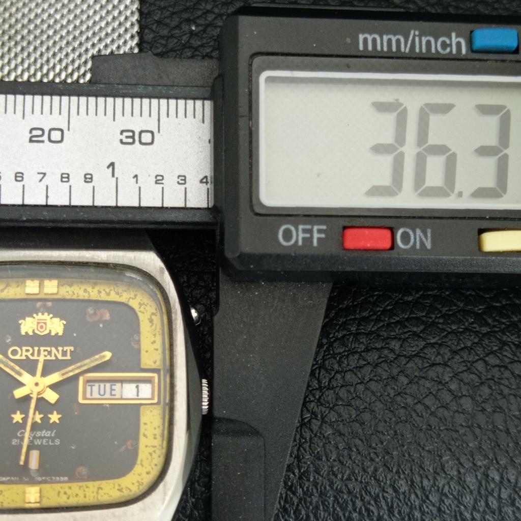 ORIENT CRYSTAL AUTOMATIC 48741 JAPAN MENS VINTAGE ORIGINAL DIAL WATCH a704987-1