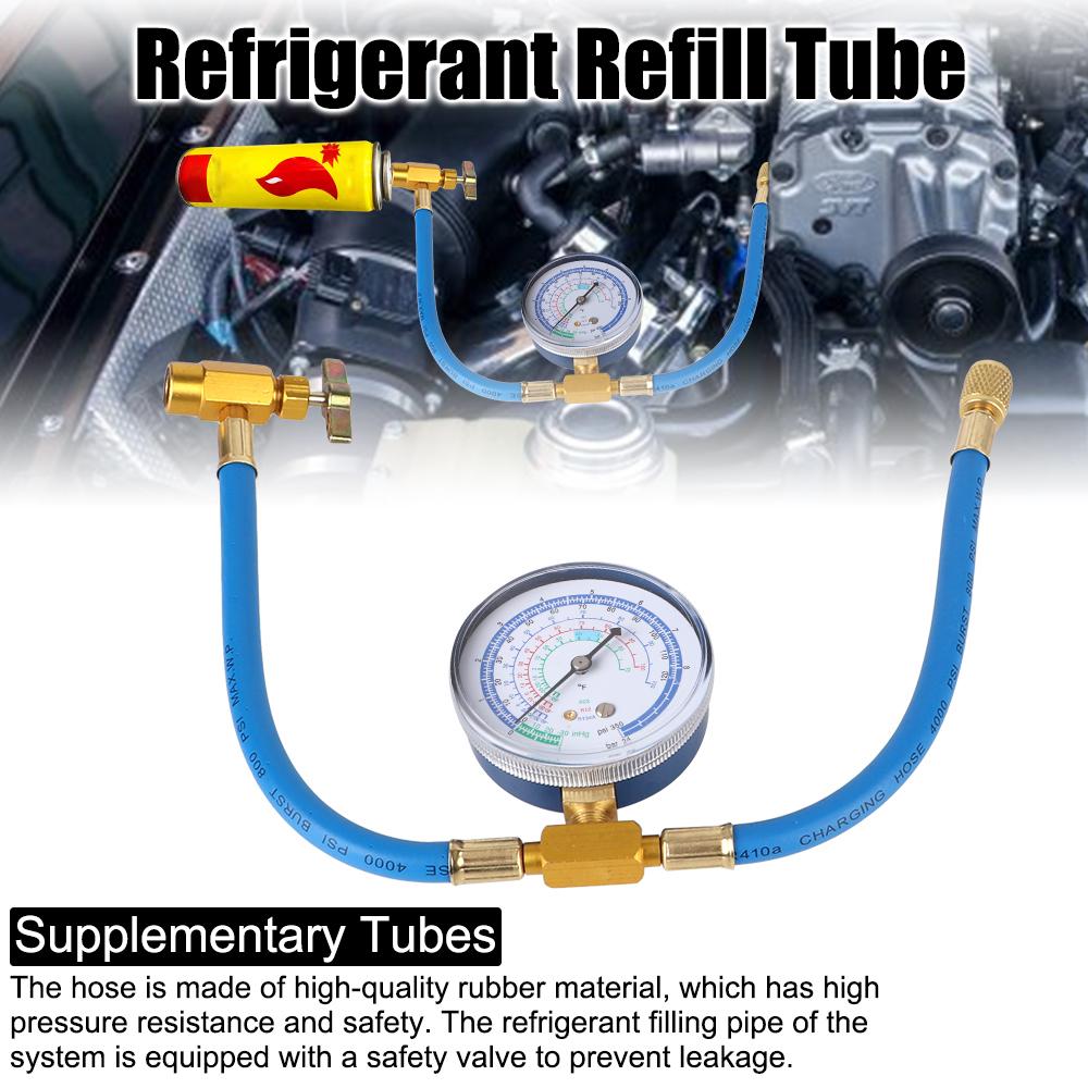 Car Air Conditioning Reparing Tools Refrigerant Recharge Hose Pressure Gauge Measuring Kit R134A  Accessories