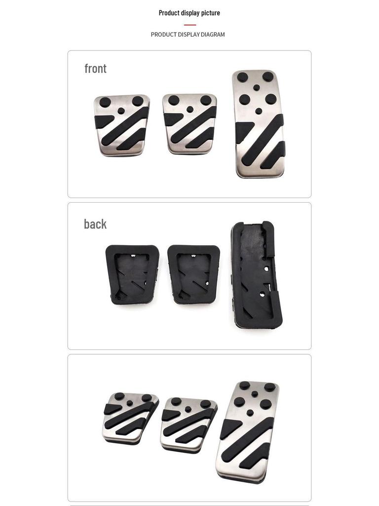Non-Slip Decorative Car Pedals for Mitsubishi: Throttle, Brake, and Rest Area Accessories