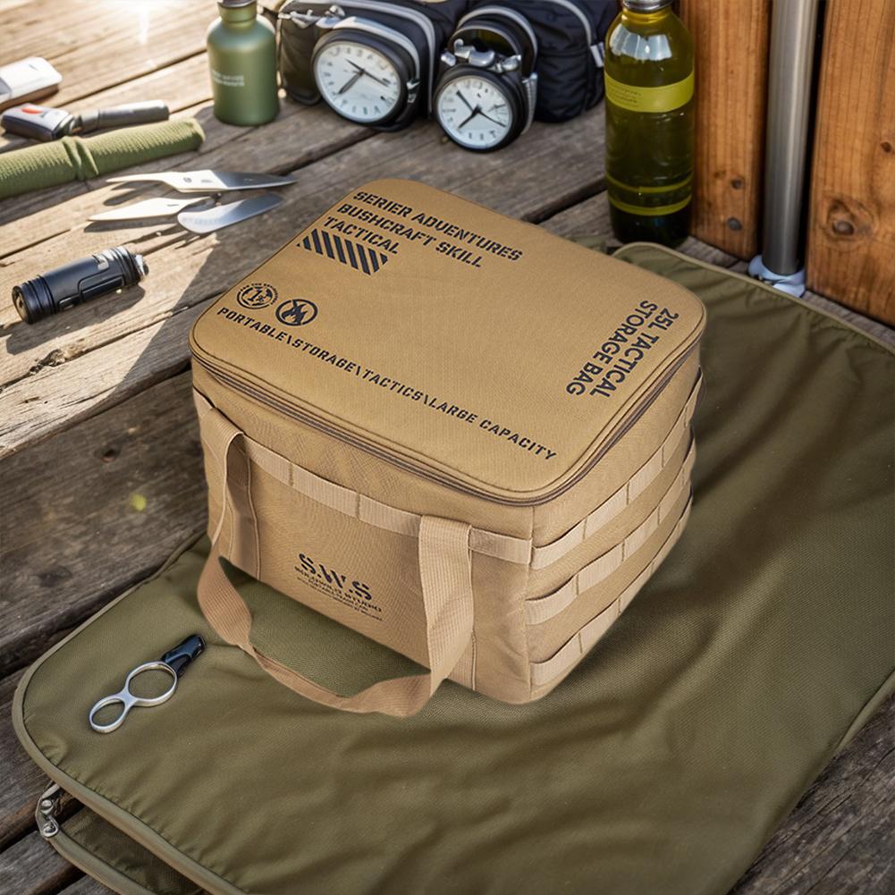 20L/32L Camping Storage Bag Gas Tank Storage Bag Insulated Picnic Bag Cooler Lunch Box Thermal Bag Outdoor BBQ Tools Organizer