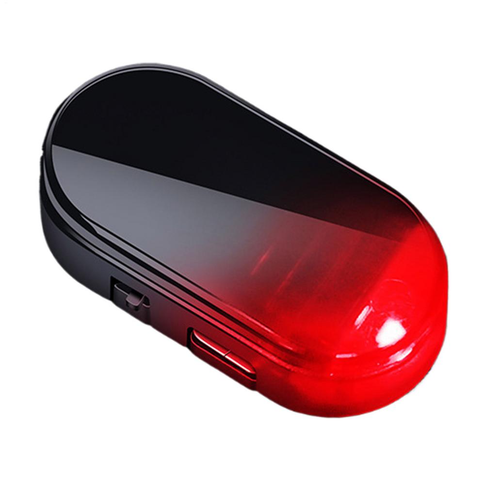 

Solar Powered Car Alarm Light Automotive LED Warning Lamp Simulated Alarm Anti-Theft LED Flashing Security Light for Interior Transparent червоний