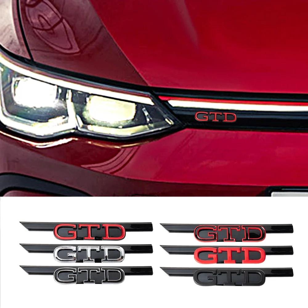 2026 Hot For VW VOLKSWAGEN 1pcs ABS GTI GTD Badge Decoration Car Front Hood Grille Replacement Type For Volkswagen VW Golf 8 Rli