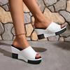 Fashion Wedges Shoes for Women 2024 New Fashionable and Durable Women's Thick-soled Slippers Waterproof Anti-slip Summer Daily Slides