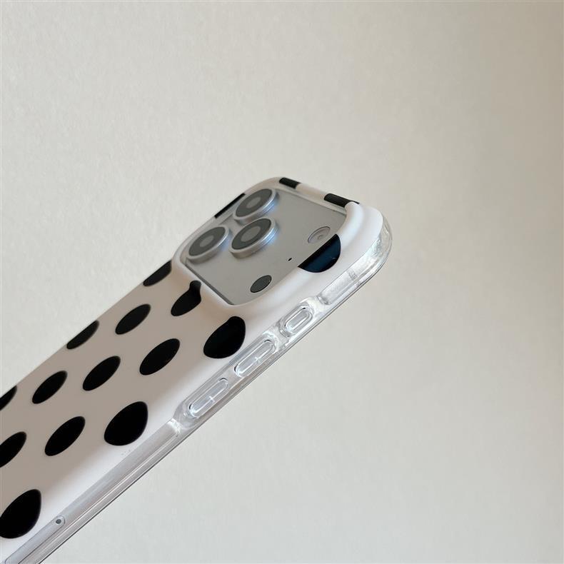 Polyamine Polka Dot iPhone 17 Pro Max Protective Case - Drop-proof, Stylish, and Compatible with 16/17 Pro Models.