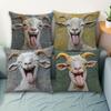 1/4pcs Funny Goat Throw Pillow Covers Farmhouse Animal Decorative Cushion Cases for Home Sofa Couch Cushion cover