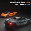 1:McLaren 600LT metallbilmodell i 32 skala, tilbaketrekkbare biler med lyd og lysdioder, Diecast billekebiler, bursdagsgave til gutter og jenter