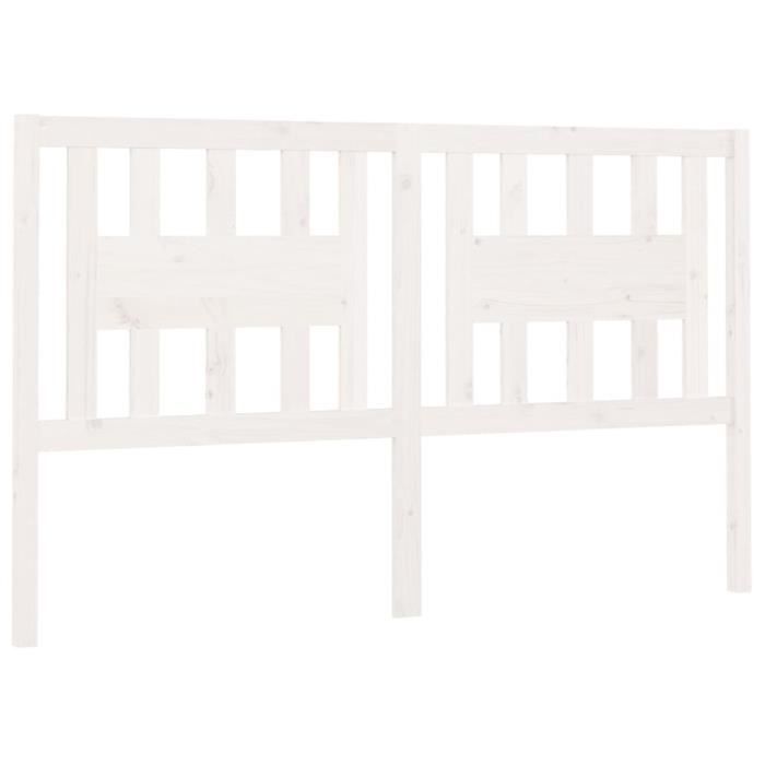 VidaXL Tête de lit Blanc 146x4x100 cm Bois massif de pin 818671