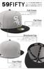 Cap 59FIFTY 14562005 NER35C4087 CWS Grey ONSPOTZ Special Order SIDE PATCH 2Tone MLB Chicago White Sox SOX MLB Flat Visor Unisex Sun Protection UV Care