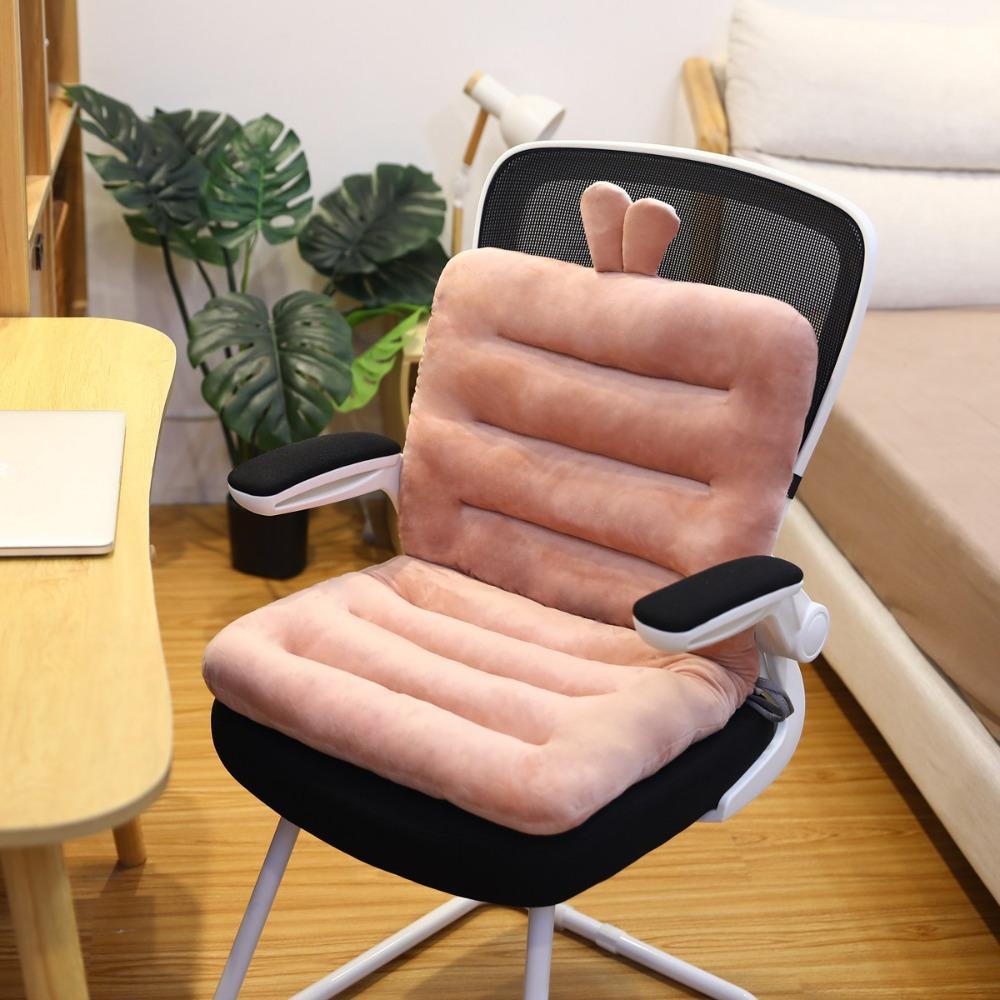 Soft Back Cushion Pillow Thickened Integrated Seat Cushion Cute Plush Cushion  Student Dormitory