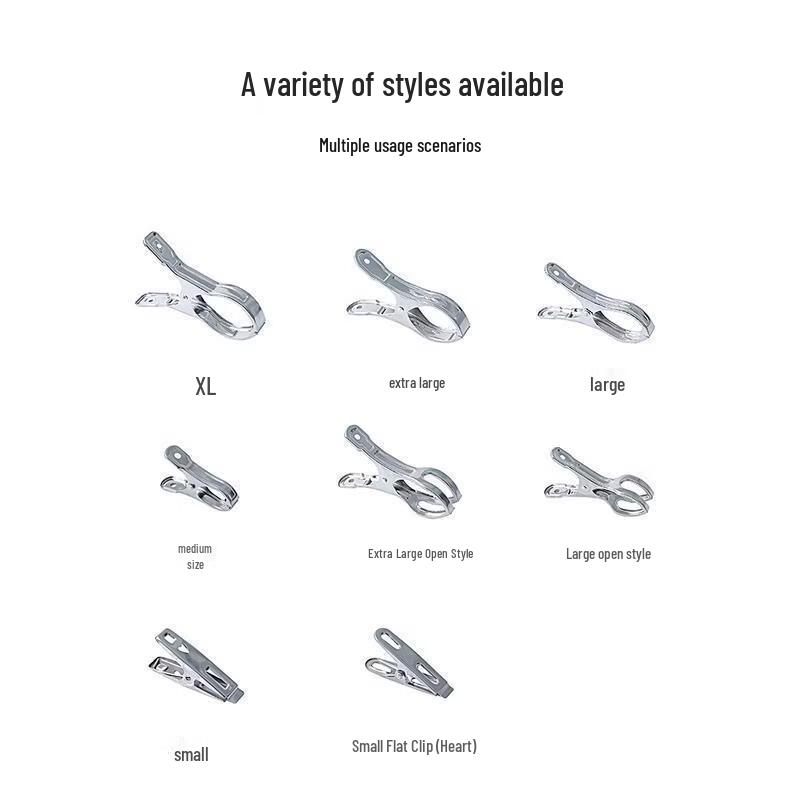 SEE KEAN Stainless Steel Windproof Laundry Clips
